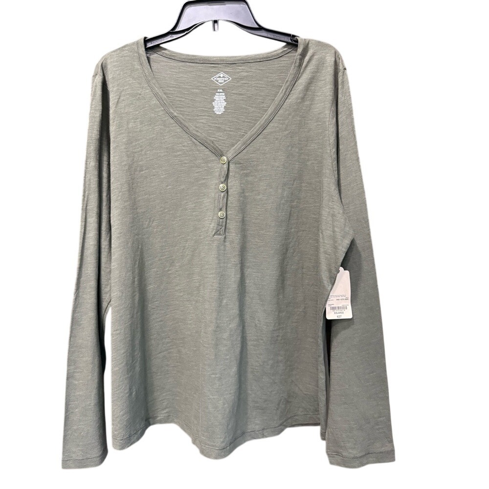 St. John's Bay Sage‎ Long Sleeve Tee size XXL